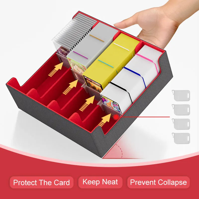 Leather Storage Box for Trading Cards Designed for MTG Decks, Trading Card Box, Commander Card Box for Pokemon for Magic for TCG