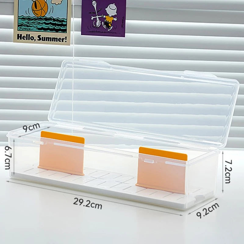 Clear Plastic Compartmentalized Organizer Box Holds 550+ Game Cards Storage Box with Adjustable Divider for PTCG/MTG Cards