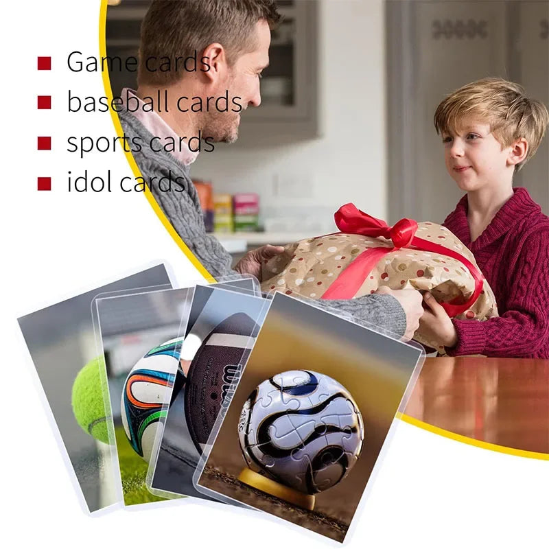 25Pcs Card Sleeves Holder Game Cards Toploaders PVC Hard Plastic Toy Top Loaders for Protectors Trading Storage Gift 3 X 4Inches