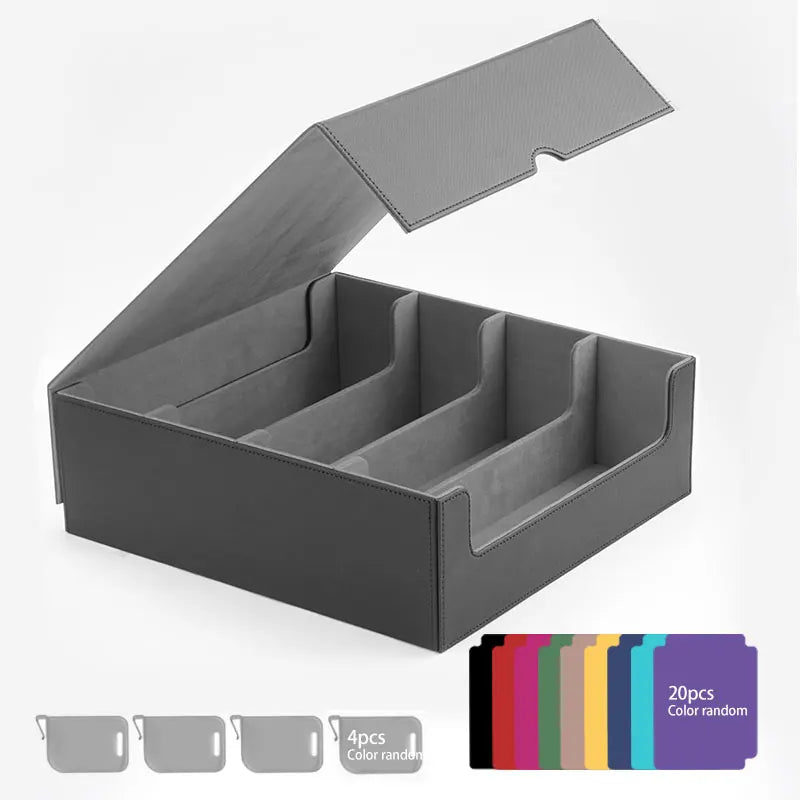 Leather Storage Box for Trading Cards Designed for MTG Decks, Trading Card Box, Commander Card Box for Pokemon for Magic for TCG