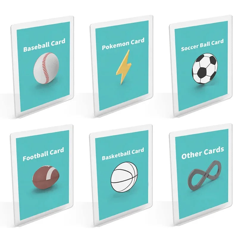 25Pcs Card Sleeves Holder Game Cards Toploaders PVC Hard Plastic Toy Top Loaders for Protectors Trading Storage Gift 3 X 4Inches