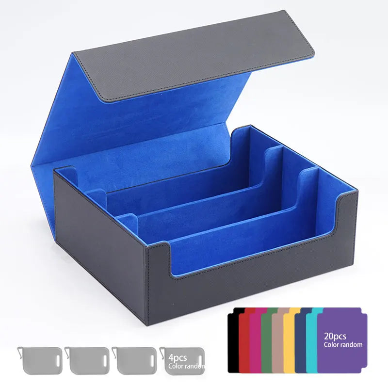 Leather Storage Box for Trading Cards Designed for MTG Decks, Trading Card Box, Commander Card Box for Pokemon for Magic for TCG