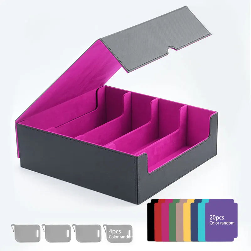 Leather Storage Box for Trading Cards Designed for MTG Decks, Trading Card Box, Commander Card Box for Pokemon for Magic for TCG