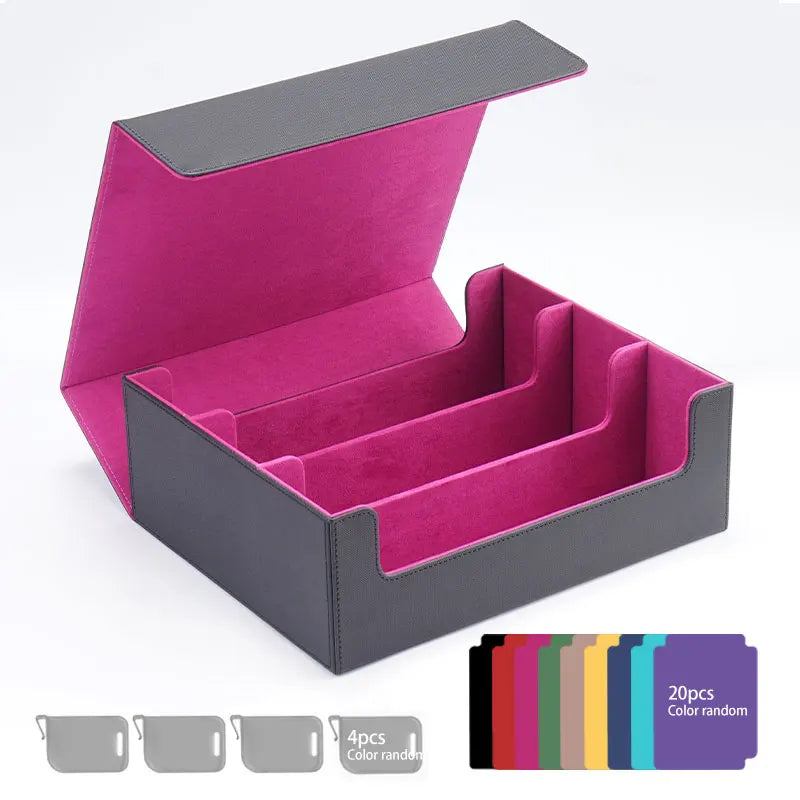 Leather Storage Box for Trading Cards Designed for MTG Decks, Trading Card Box, Commander Card Box for Pokemon for Magic for TCG
