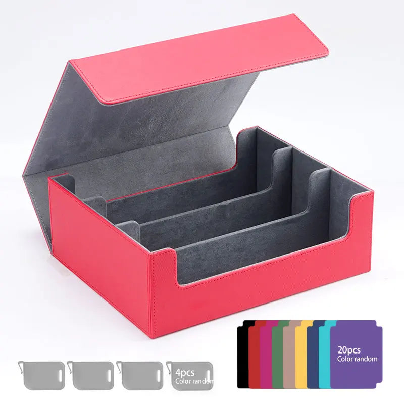 Leather Storage Box for Trading Cards Designed for MTG Decks, Trading Card Box, Commander Card Box for Pokemon for Magic for TCG