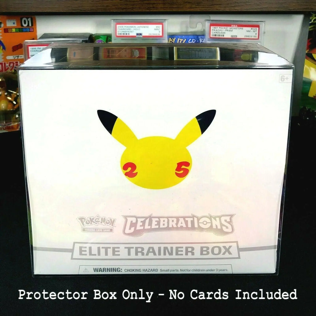 10 Pieces Dustproof PVC Trainer Box ETB Clear Plastic Protector Case Cards Protective Box Display for Pokemon Gift Collectables