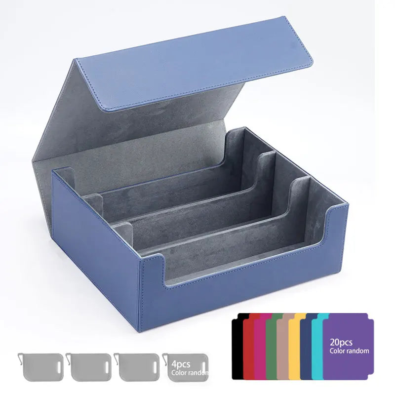 Leather Storage Box for Trading Cards Designed for MTG Decks, Trading Card Box, Commander Card Box for Pokemon for Magic for TCG
