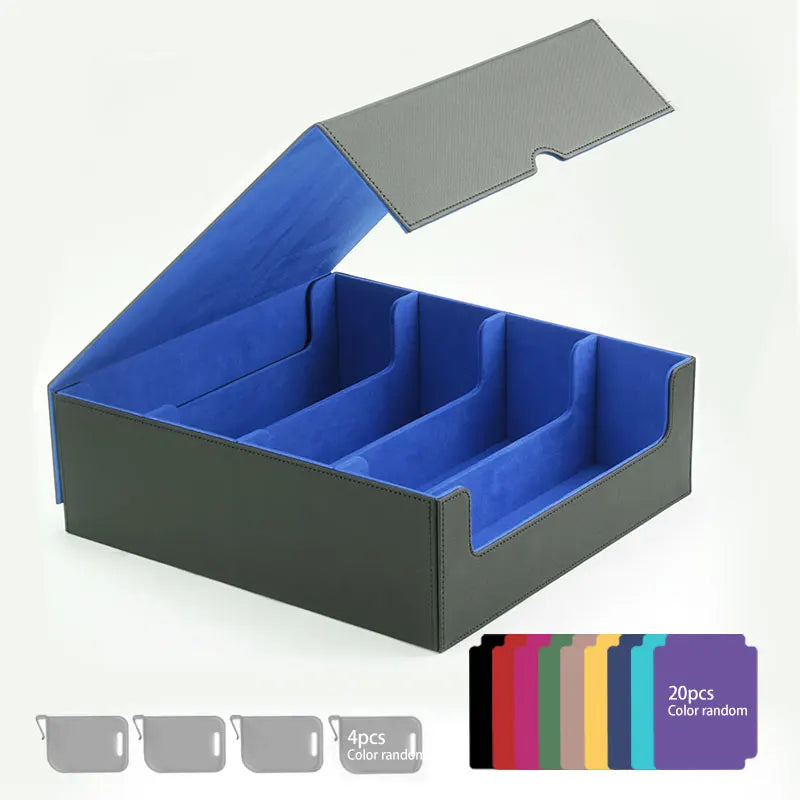 Leather Storage Box for Trading Cards Designed for MTG Decks, Trading Card Box, Commander Card Box for Pokemon for Magic for TCG