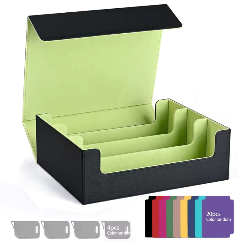 Leather Storage Box for Trading Cards Designed for MTG Decks, Trading Card Box, Commander Card Box for Pokemon for Magic for TCG