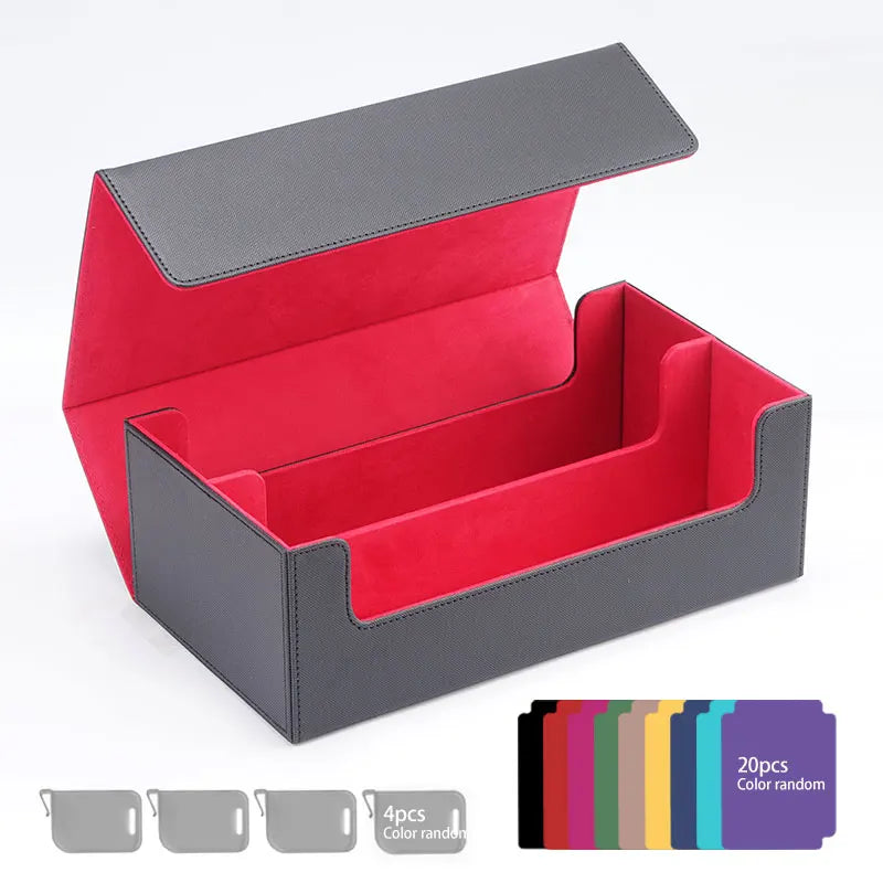 Leather Storage Box for Trading Cards Designed for MTG Decks, Trading Card Box, Commander Card Box for Pokemon for Magic for TCG