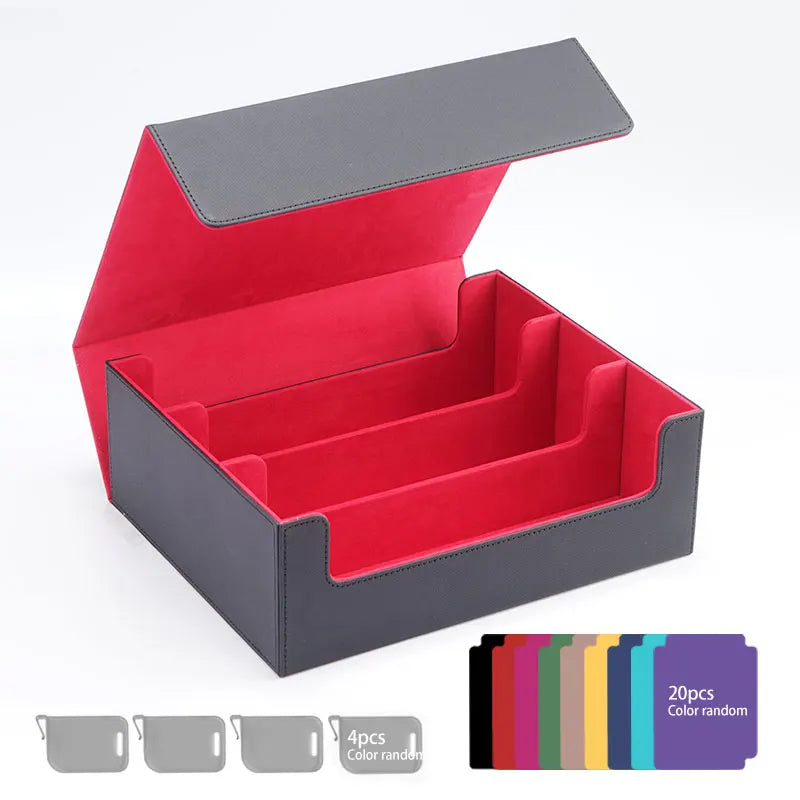 Leather Storage Box for Trading Cards Designed for MTG Decks, Trading Card Box, Commander Card Box for Pokemon for Magic for TCG